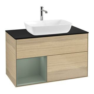 V&B Waschtischunterschrank Finion 100, Pl bla m, Reg Oli. m Lac, Oa ven