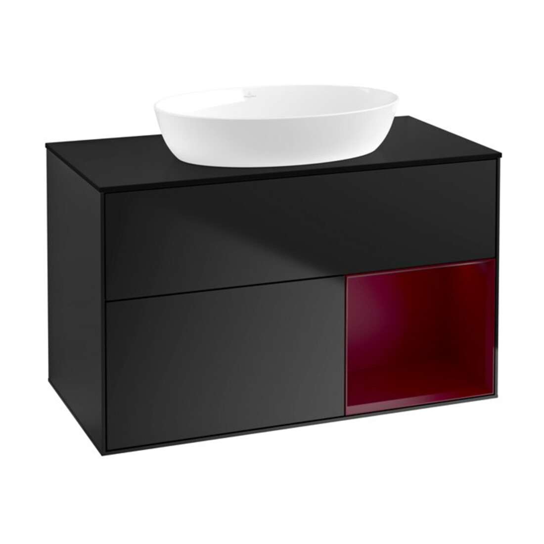 V&B Waschtischunterschrank Finion 100, Pl bla m, Reg Peo m Lac, bla m Lac