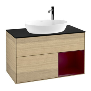 V&B Waschtischunterschrank Finion 100, Pl bla m, Reg Peo m Lac, Oa ven