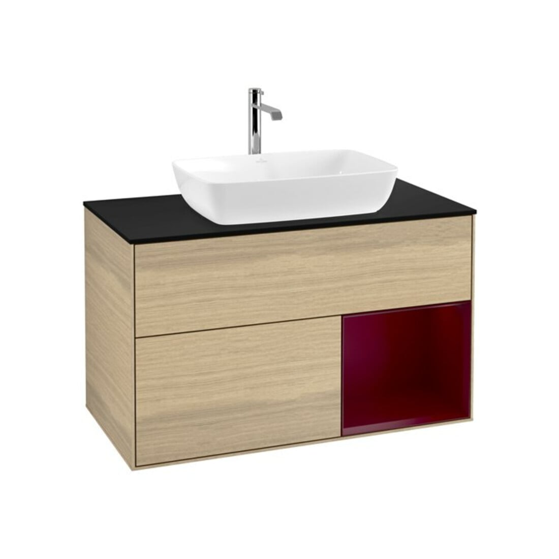 V&B Waschtischunterschrank Finion 100, Pl bla m, Reg Peo m Lac, Oa ven