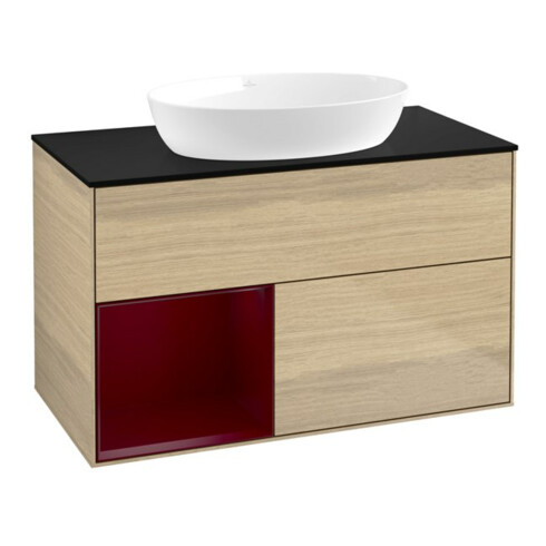 V&B Waschtischunterschrank Finion 100, Pl bla m, Reg Peo m Lac, Oa ven