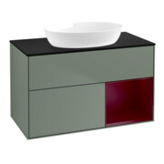 V&B Waschtischunterschrank Finion 100, Pl bla m, Reg Peo m Lac, Oli. m Lac