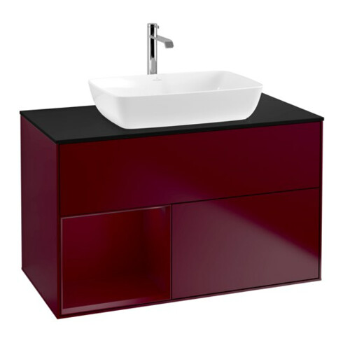 V&B Waschtischunterschrank Finion 100, Pl bla m, Reg Peo m Lac, Peo m
