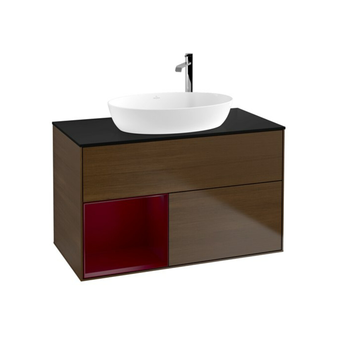 V&B Waschtischunterschrank Finion 100, Pl bla m, Reg Peo m Lac, wal ven