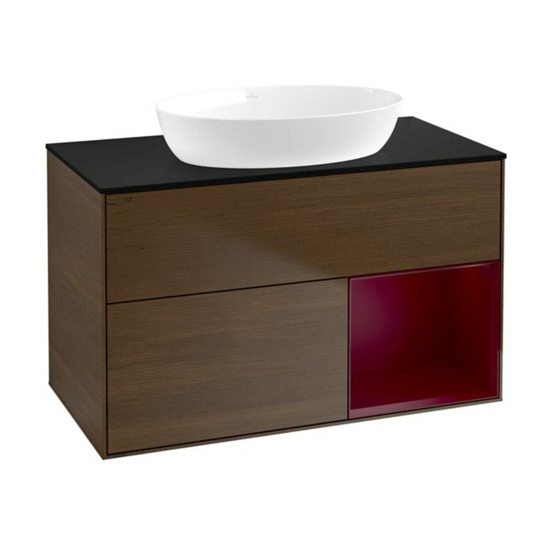V&B Waschtischunterschrank Finion 100, Pl bla m, Reg Peo m Lac, wal ven