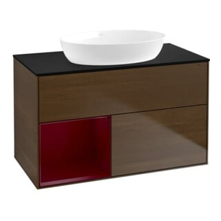 V&B Waschtischunterschrank Finion 100, Pl bla m, Reg Peo m Lac, wal ven