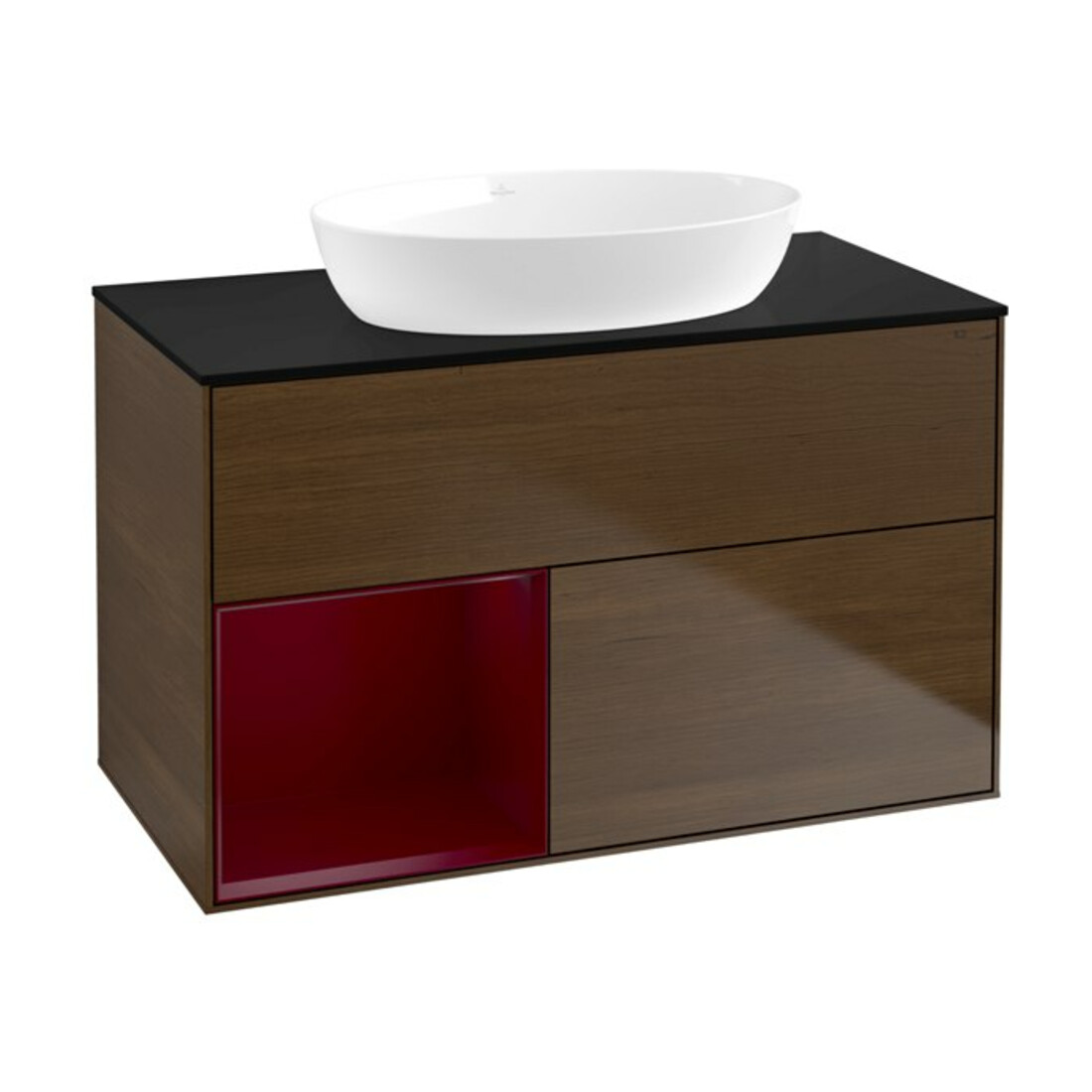 V&B Waschtischunterschrank Finion 100, Pl bla m, Reg Peo m Lac, wal ven