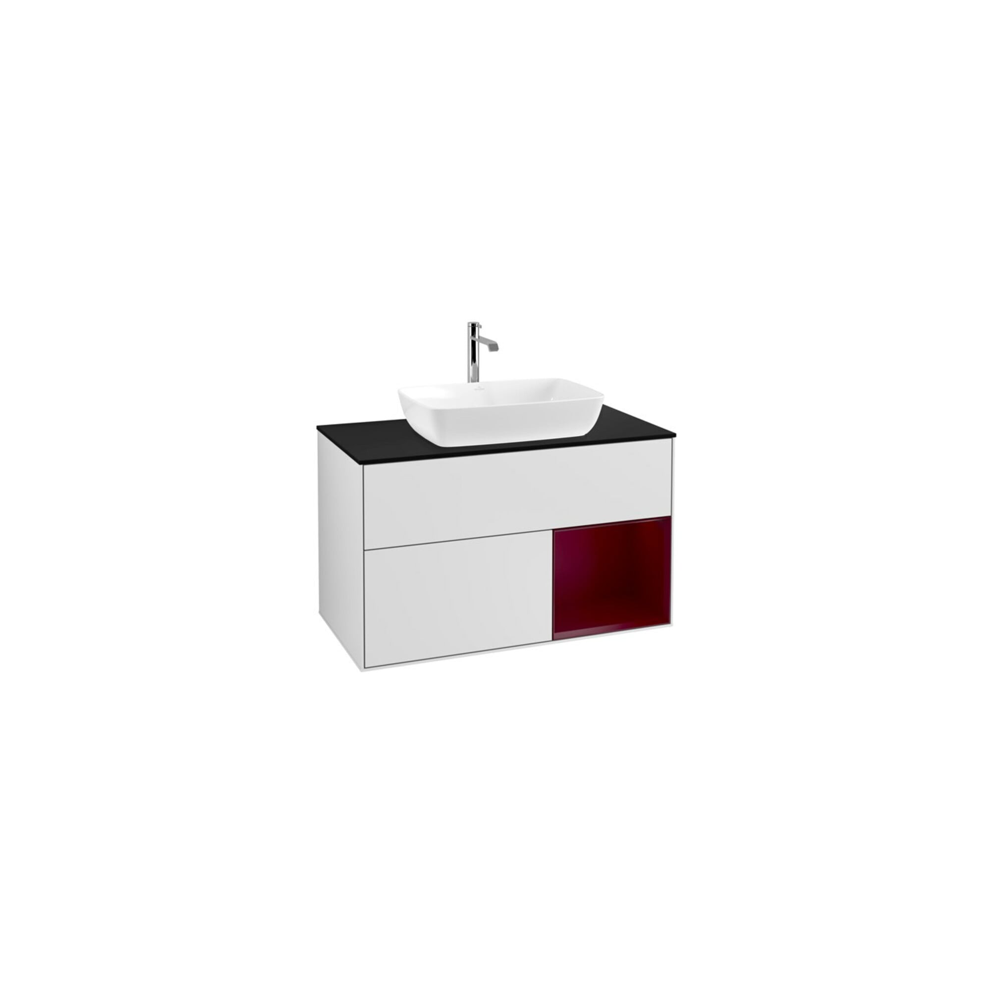 V&B Waschtischunterschrank Finion 100, Pl bla m, Reg Peo m Lac, wh. m Lac ; Villeroy & Boch