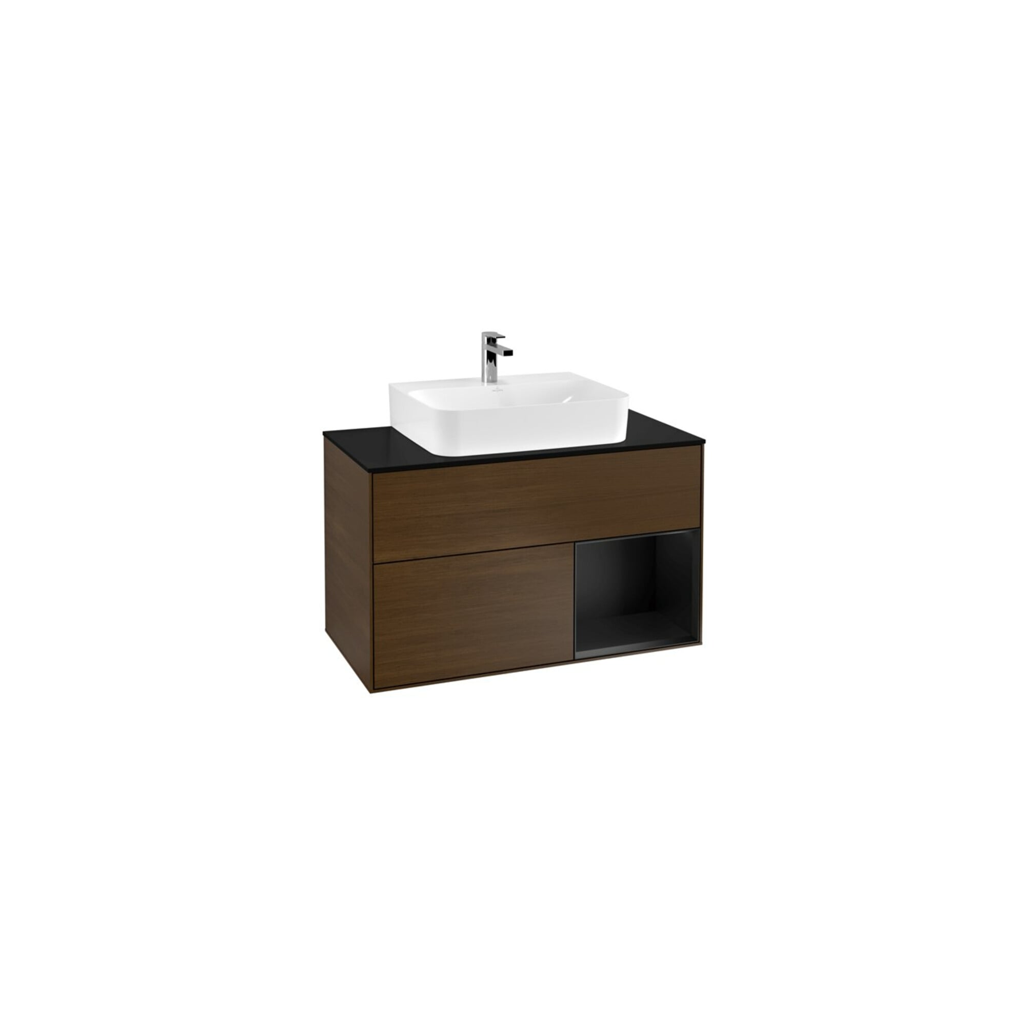 V&B Waschtischunterschrank Finion 100, Pl bla m, Reg re bla m Lac, wal ven ; Villeroy & Boch