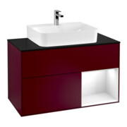 V&B Waschtischunterschrank Finion 100, Pl bla m, Reg re glo wh. Lac, Peo m