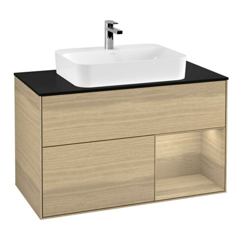 V&B Waschtischunterschrank Finion 100, Pl bla m, Reg re Oa ven, Oa ven