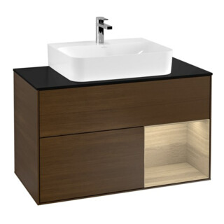 V&B Waschtischunterschrank Finion 100, Pl bla m, Reg re Oa ven, wal ven