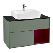 V&B Waschtischunterschrank Finion 100, Pl bla m, Reg re Peo, Oli. m Lac