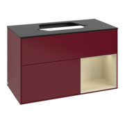 V&B Waschtischunterschrank Finion 100, Pl bla m, Reg re si Gr m Lac, Peo m