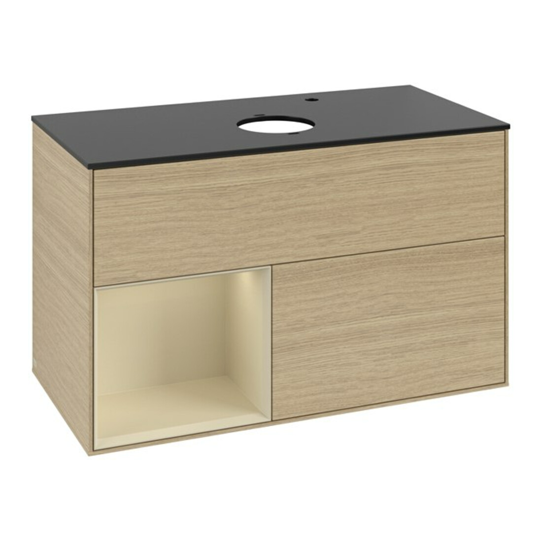 V&B Waschtischunterschrank Finion 100, Pl bla m, Reg si Gr m Lac, Oa ven