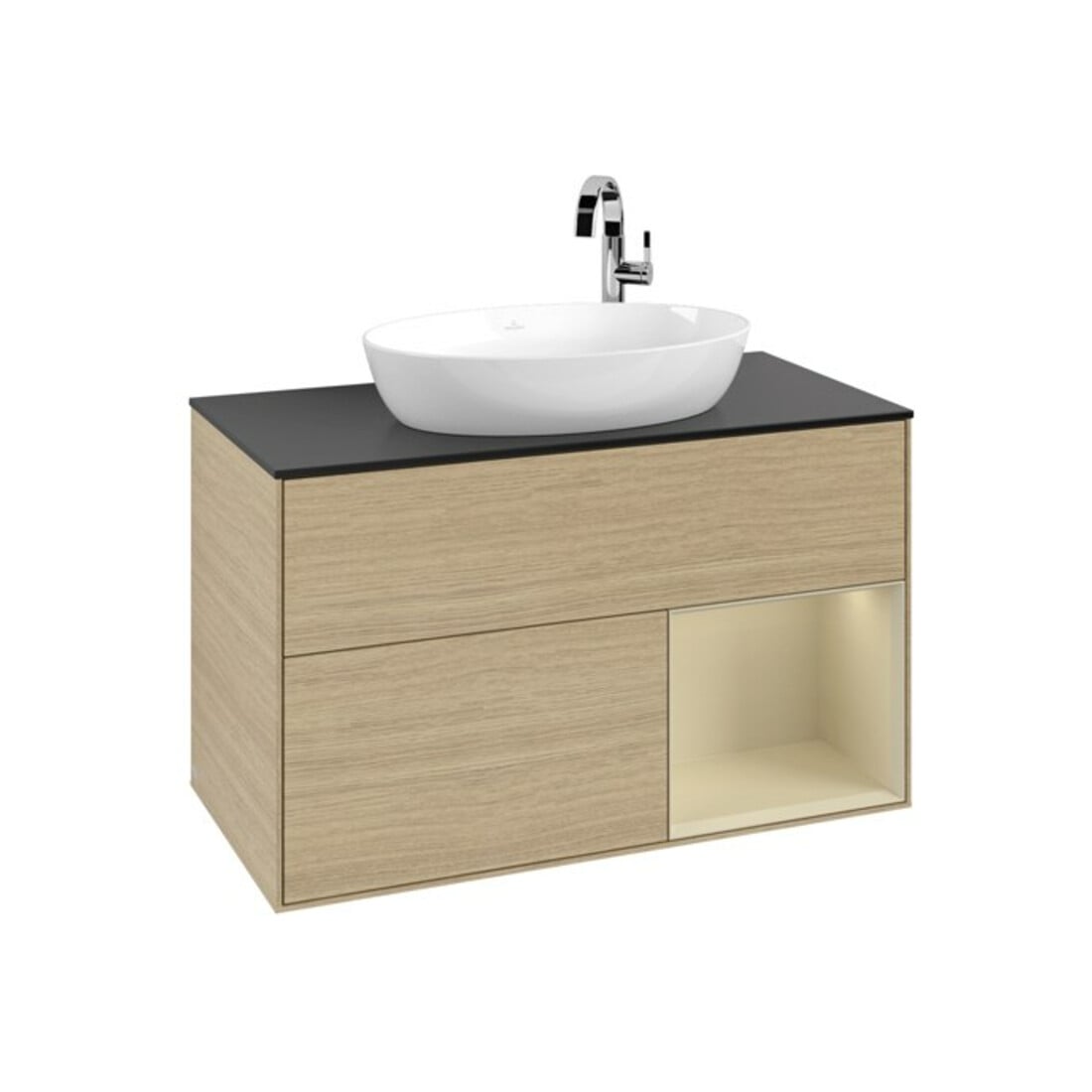 V&B Waschtischunterschrank Finion 100, Pl bla m, Reg si Gr m Lac, Oa ven