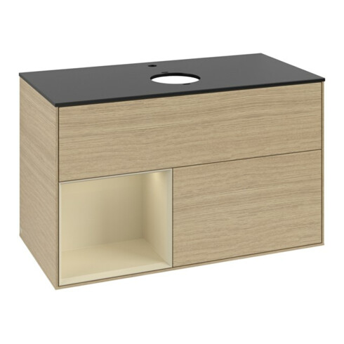 V&B Waschtischunterschrank Finion 100, Pl bla m, Reg si Gr m Lac, Oa ven