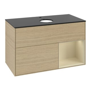 V&B Waschtischunterschrank Finion 100, Pl bla m, Reg si Gr m Lac, Oa ven
