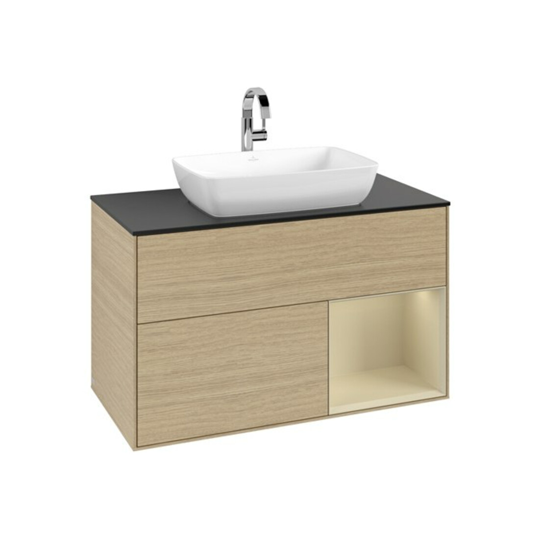 V&B Waschtischunterschrank Finion 100, Pl bla m, Reg si Gr m Lac, Oa ven