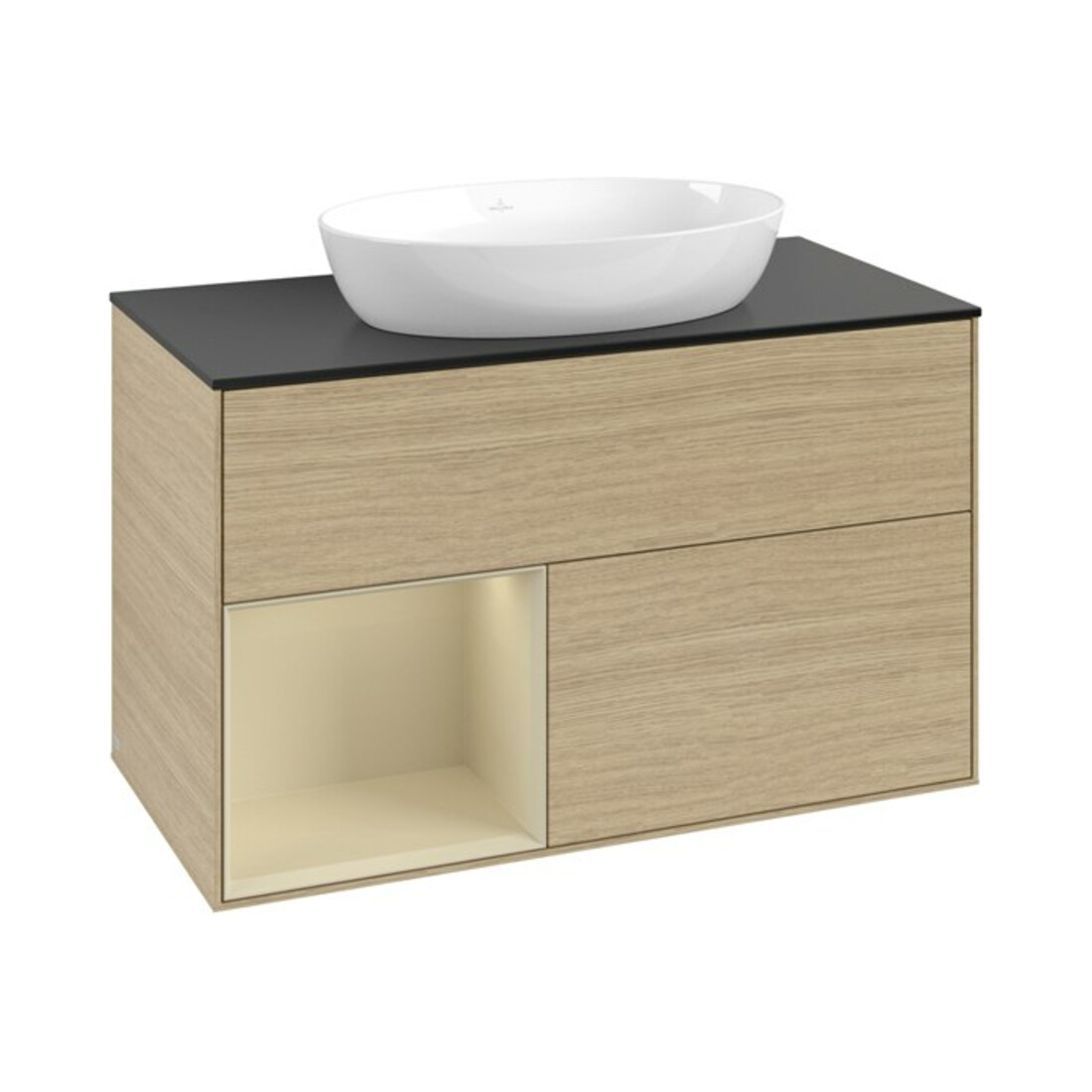 V&B Waschtischunterschrank Finion 100, Pl bla m, Reg si Gr m Lac, Oa ven