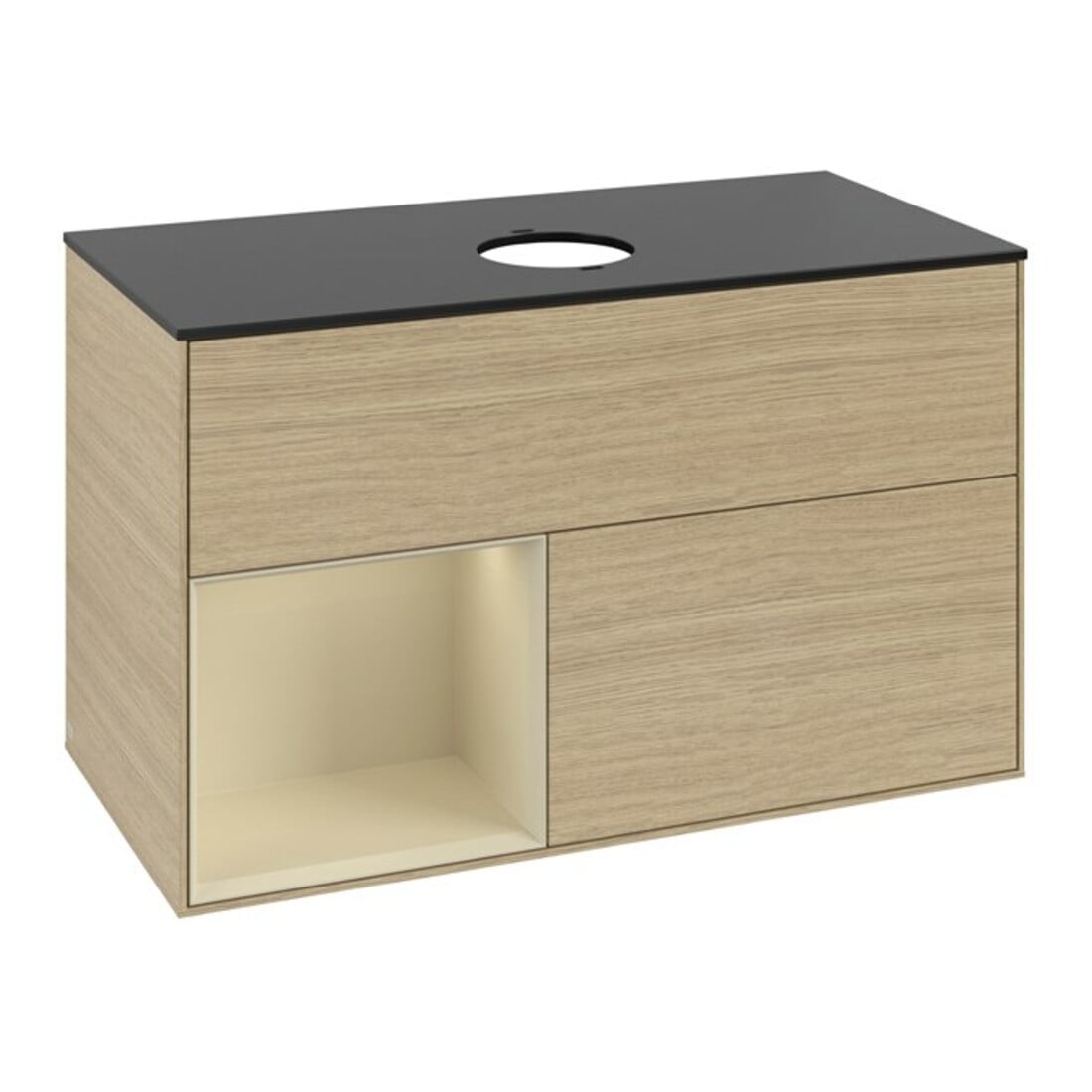 V&B Waschtischunterschrank Finion 100, Pl bla m, Reg si Gr m Lac, Oa ven