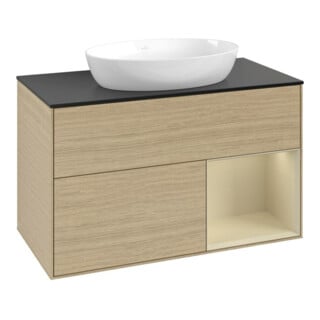 V&B Waschtischunterschrank Finion 100, Pl bla m, Reg si Gr m Lac, Oa ven