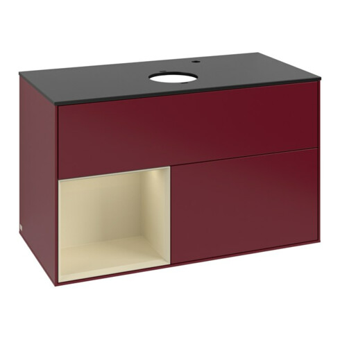 V&B Waschtischunterschrank Finion 100, Pl bla m, Reg si Gr m Lac, Peo m