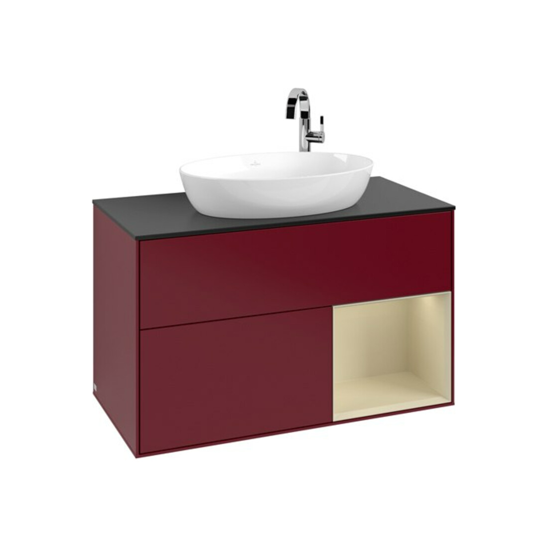 V&B Waschtischunterschrank Finion 100, Pl bla m, Reg si Gr m Lac, Peo m