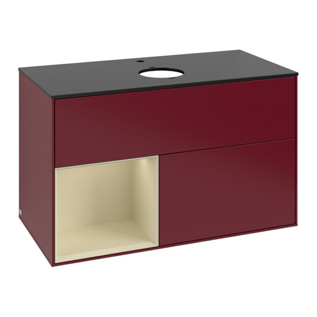 V&B Waschtischunterschrank Finion 100, Pl bla m, Reg si Gr m Lac, Peo m