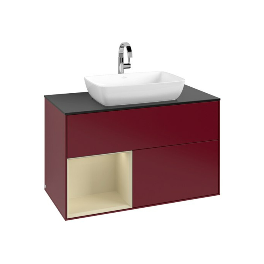 V&B Waschtischunterschrank Finion 100, Pl bla m, Reg si Gr m Lac, Peo m
