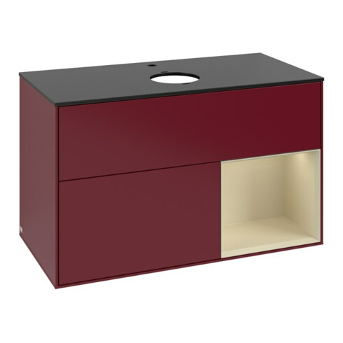 V&B Waschtischunterschrank Finion 100, Pl bla m, Reg si Gr m Lac, Peo m