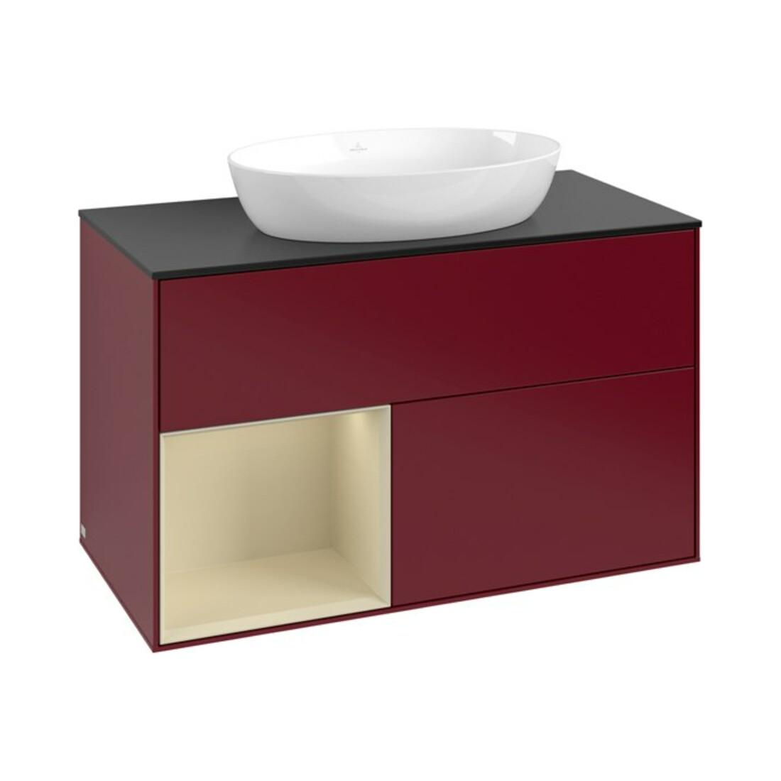 V&B Waschtischunterschrank Finion 100, Pl bla m, Reg si Gr m Lac, Peo m