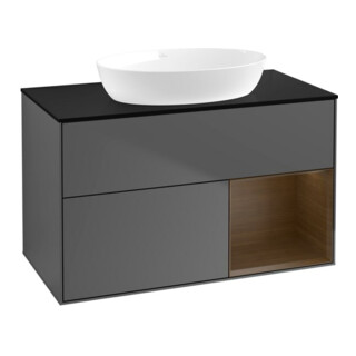 V&B Waschtischunterschrank Finion 100, Pl bla m, Reg wal ven, Anthrac. m