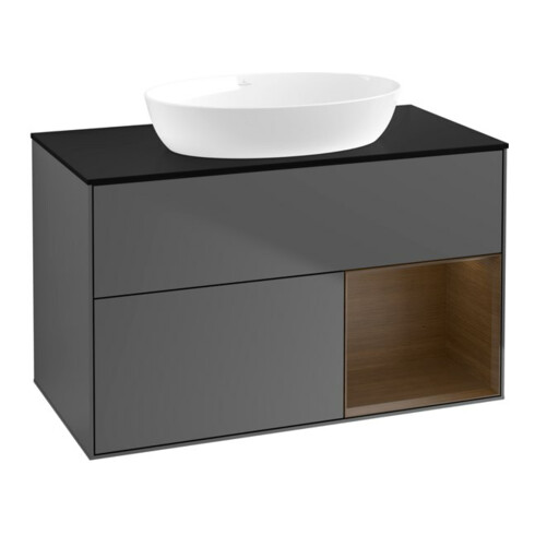 V&B Waschtischunterschrank Finion 100, Pl bla m, Reg wal ven, Anthrac. m