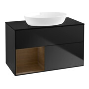 V&B Waschtischunterschrank Finion 100, Pl bla m, Reg wal ven, bla m Lac