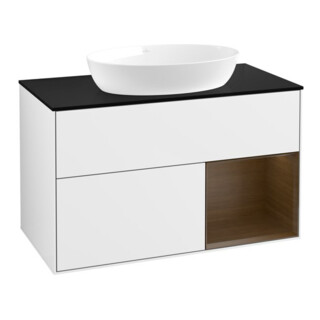 V&B Waschtischunterschrank Finion 100, Pl bla m, Reg wal ven, glo wh. Lac