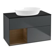 V&B Waschtischunterschrank Finion 100, Pl bla m, Reg wal ven, md bl. m Lac