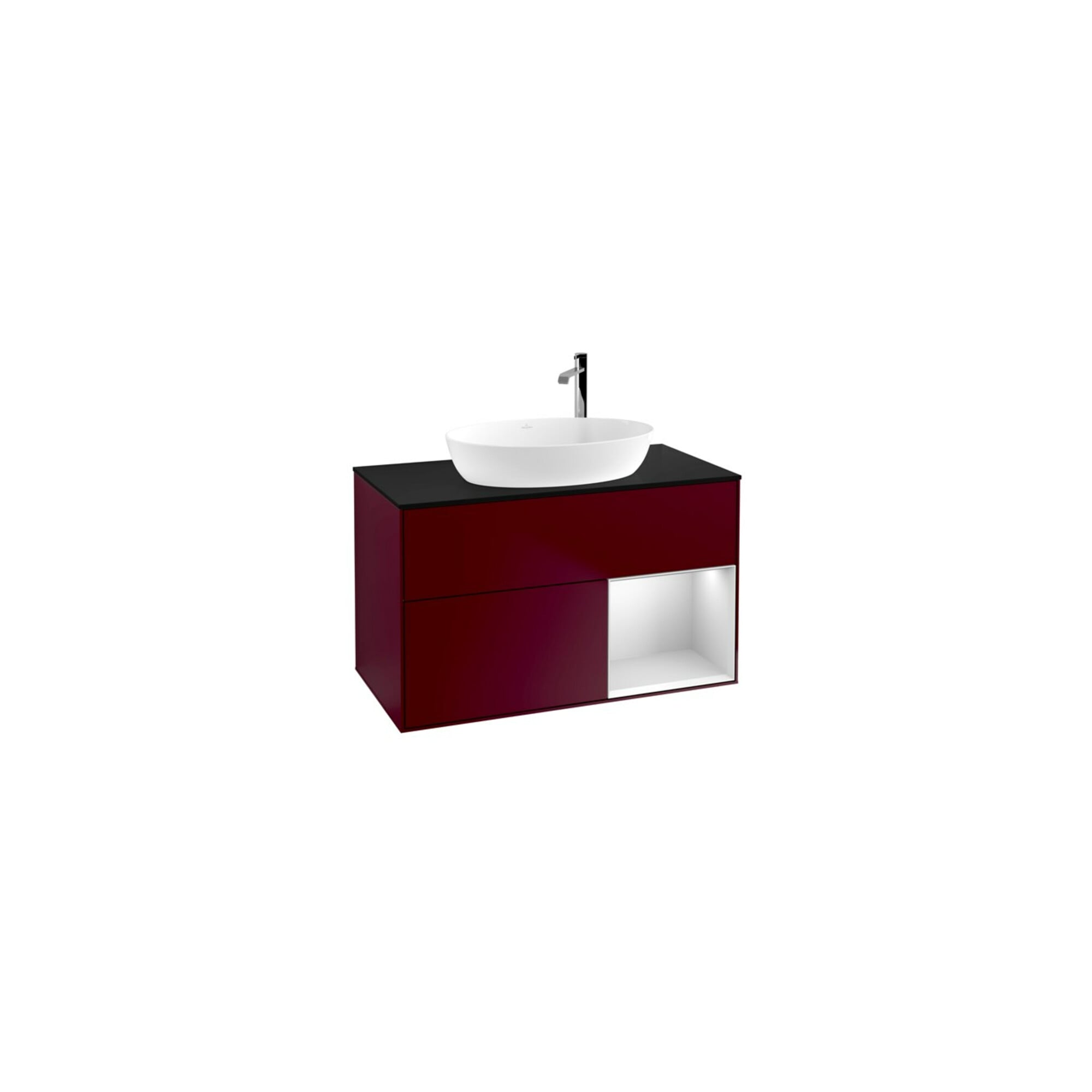 V&B Waschtischunterschrank Finion 100, Pl bla m, Reg wh. m Lac, Peo m ; Villeroy & Boch