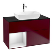 V&B Waschtischunterschrank Finion 100, Pl bla m, Reg wh. m Lac, Peo m