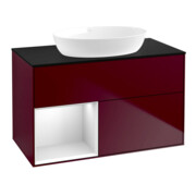 V&B Waschtischunterschrank Finion 100, Pl bla m, Reg wh. m Lac, Peo m