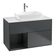 V&B Waschtischunterschrank Finion 100, Pl w m, Reg bla m Lac, md bl. m Lac