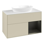 V&B Waschtischunterschrank Finion 100, Pl w m, Reg bla m Lac, si Gr m Lac