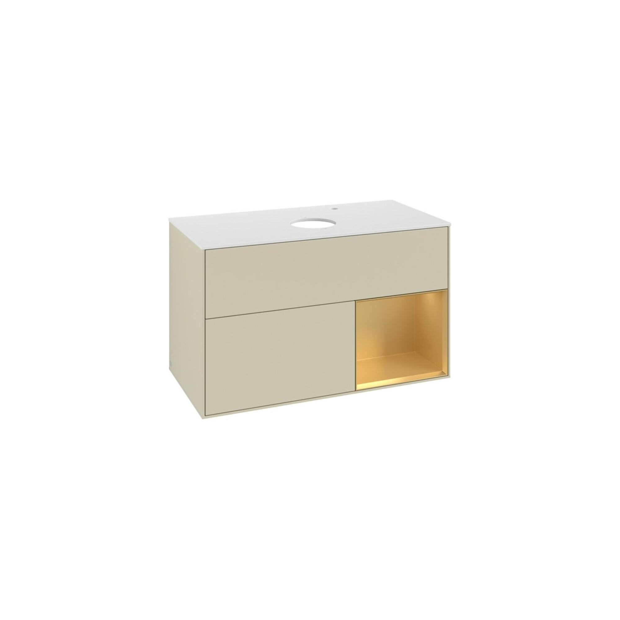 V&B Waschtischunterschrank Finion 100, Pl w m, Reg gol m Lac, si Gr m Lac ; Villeroy & Boch