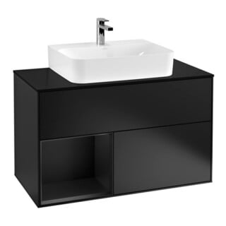 V&B Waschtischunterschrank Finion 100, Pl w m, Reg li bla m Lac, bla m Lac
