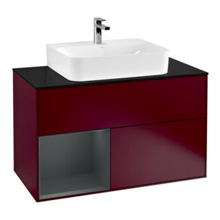 V&B Waschtischunterschrank Finion 100, Pl w m, Reg li md bl. m Lac, Peo m