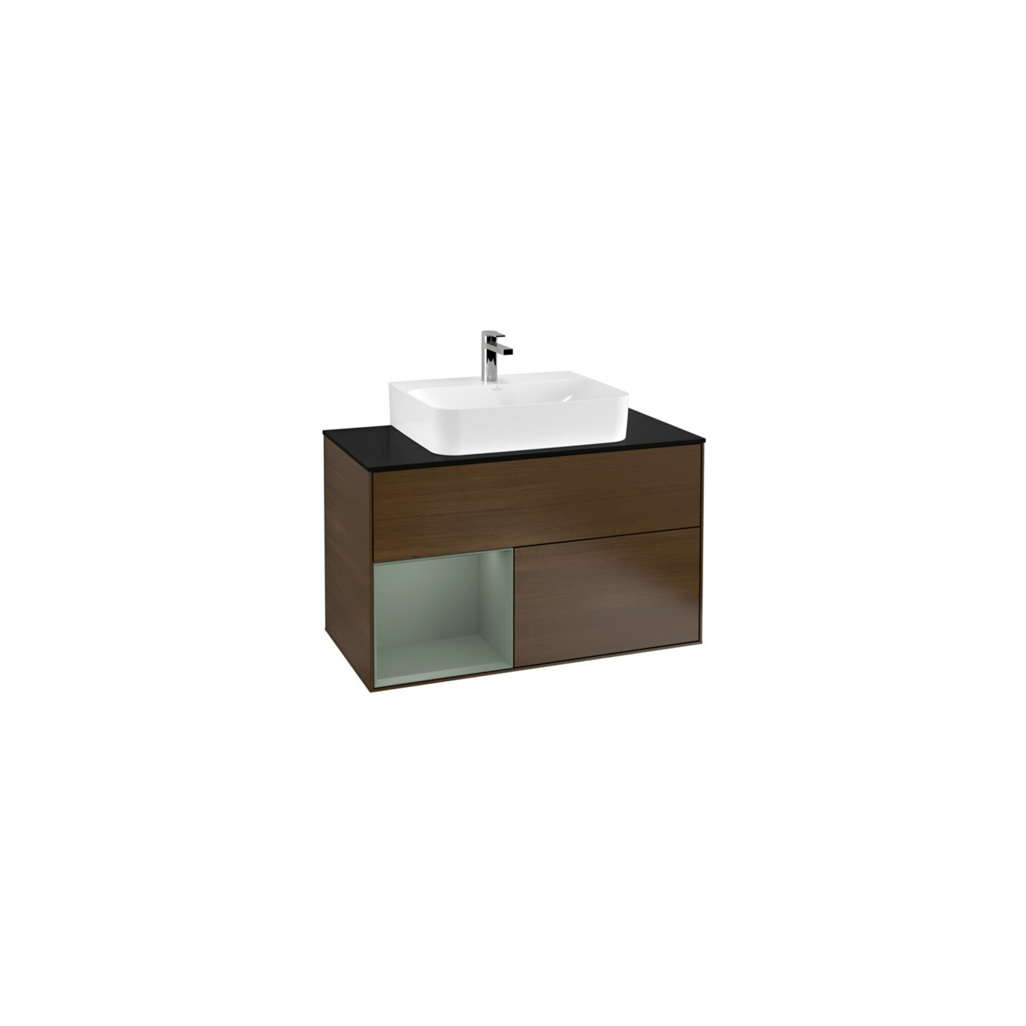 V&B Waschtischunterschrank Finion 100, Pl w m, Reg li Oli. m Lac, wal ven ; Villeroy & Boch