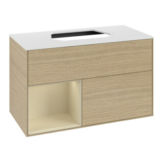 V&B Waschtischunterschrank Finion 100, Pl w m, Reg li si Gr m Lac, Oa ven