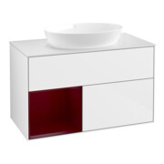 V&B Waschtischunterschrank Finion 100, Pl w m, Reg Peo m Lac, glo wh. Lac