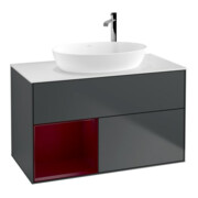 V&B Waschtischunterschrank Finion 100, Pl w m, Reg Peo m Lac, md bl. m Lac