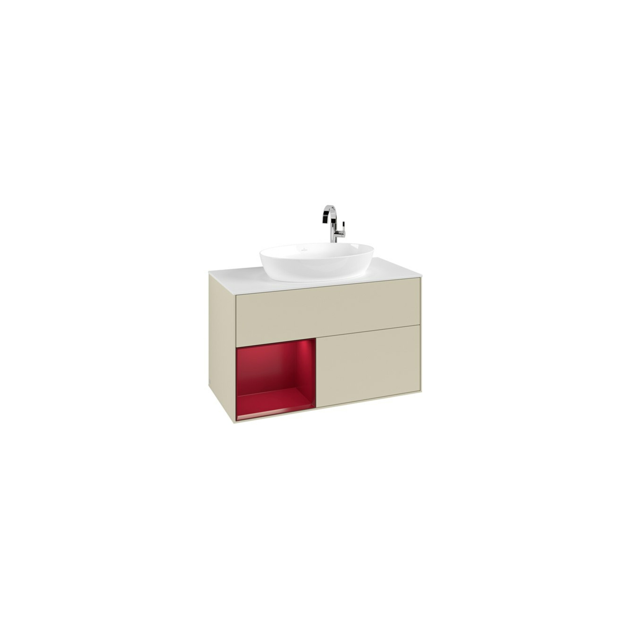 V&B Waschtischunterschrank Finion 100, Pl w m, Reg Peo m Lac, si Gr m Lac ; Villeroy & Boch